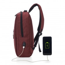 Mochila de Nylon USB 21L  - Brinde Personalizado Cód. 11329-VM - 2