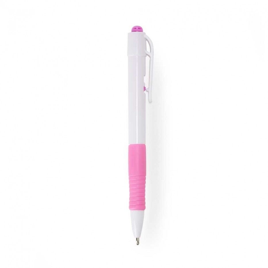 Caneta Plástica - Brinde Personalizado Cód. 14679-BCO-ROS - 1 Caneta Plástica - Brinde Personalizado Cód. 14679-BCO-ROS - 1