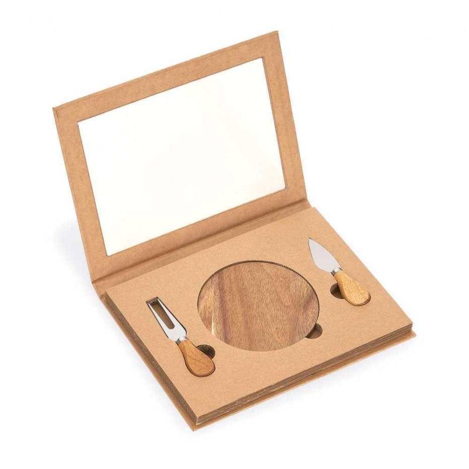 Kit Queijo 3 Peças - Brinde Personalizado Cód. 14319-MAD - 1 Kit Queijo 3 Peças - Brinde Personalizado Cód. 14319-MAD - 1