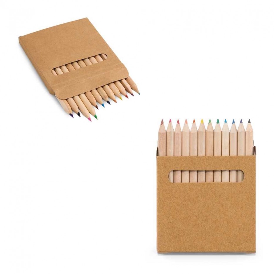 Lápis de cor com 12 mini lápis COLOURED - 1