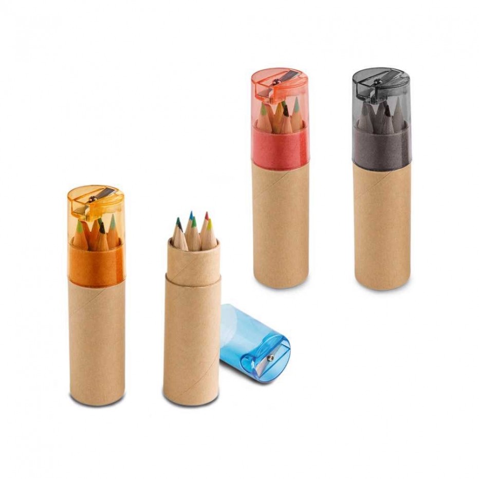 Giz de cera com 6 unid. mini lápis de cor ROLS - 1