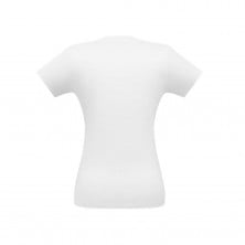 Camiseta de algodão feminina Branca