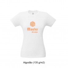 Camiseta de algodão feminina GOIABA Branca